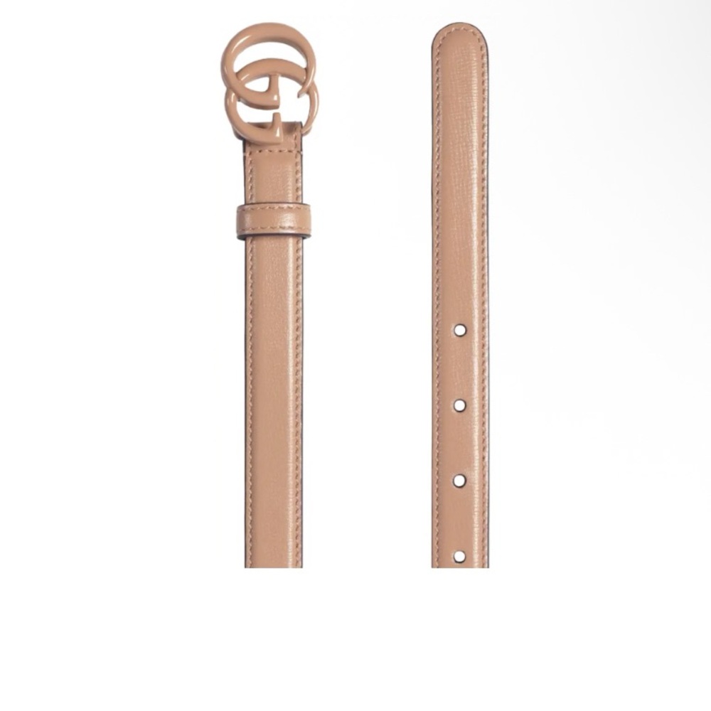 Gucci Beige Leather Belt with Iconic Logo - Picture 4 of 4